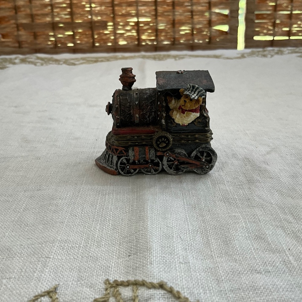Boyds Bears Casey's Steam Engine Trinket Box 392169 Toot McNibble‎ Figurine 2006